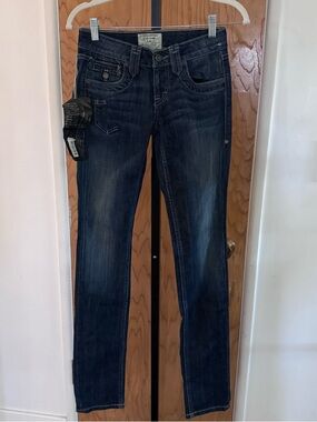 Taverniti So Jeans Women’s Dark Wash Blue Slim Jeans 24